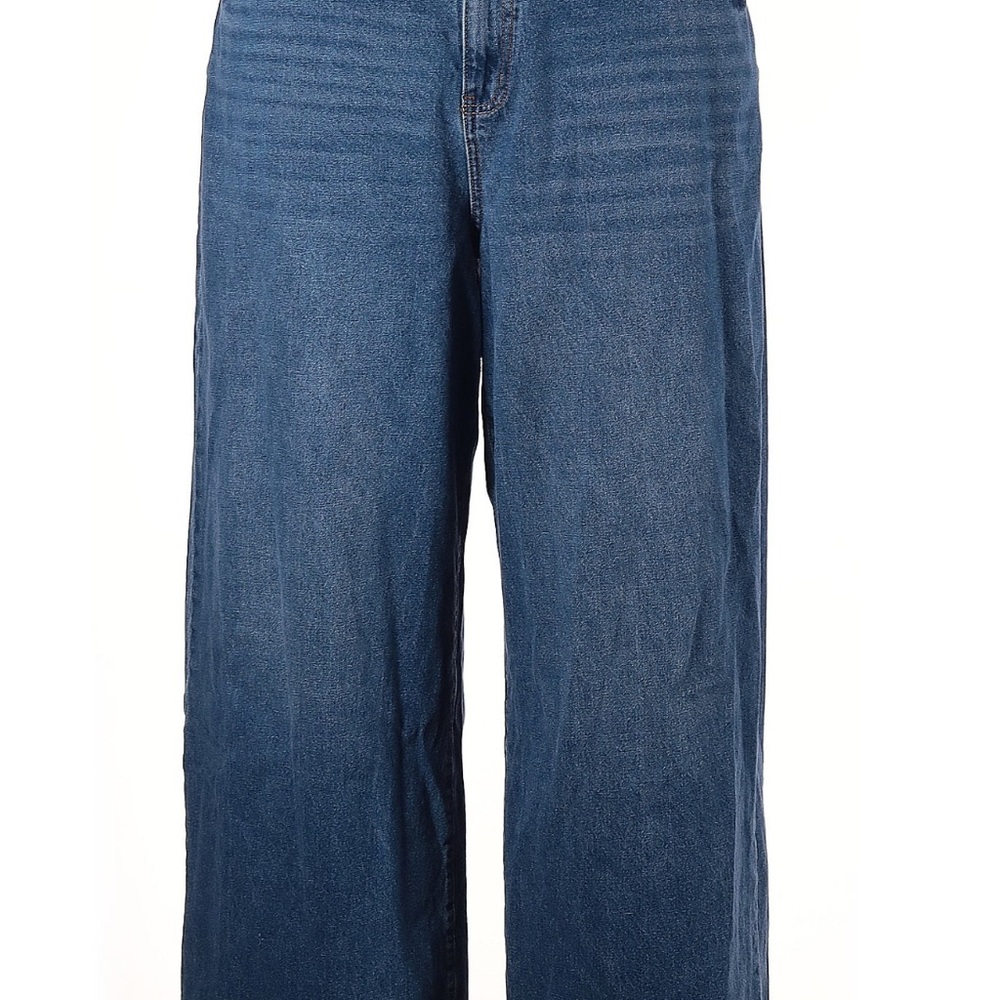 Eloquii Wide-Leg Blue Jeans
